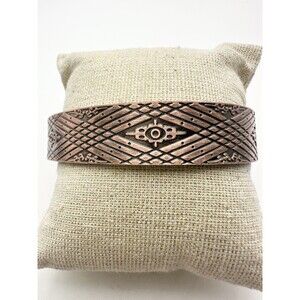 Copper Cuff Bracelet With Magnets 8”